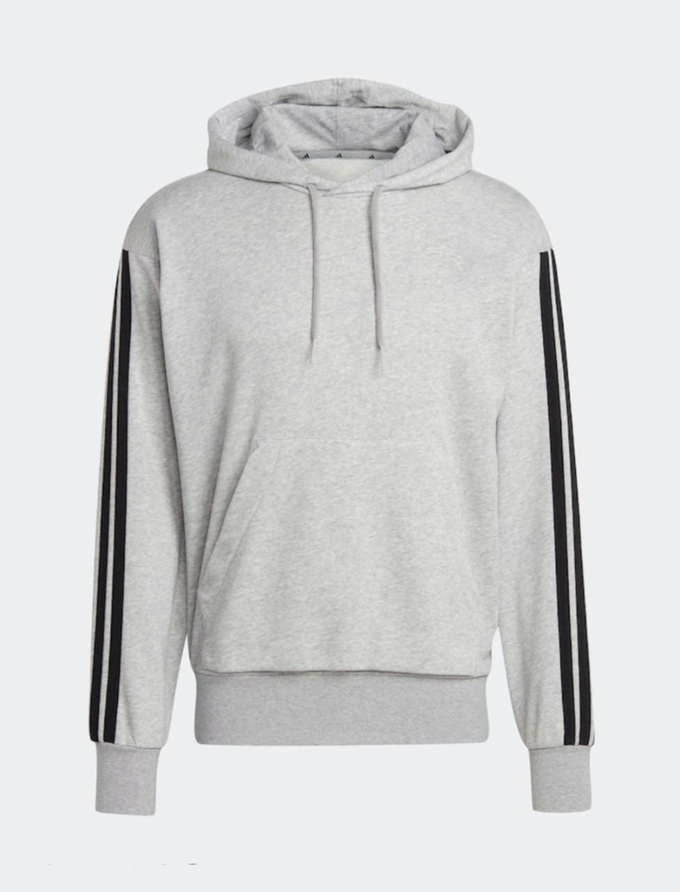 Men’s Classic Grey Hoodie with Black Stripe Sleeves – ChooseFirstIndustry
