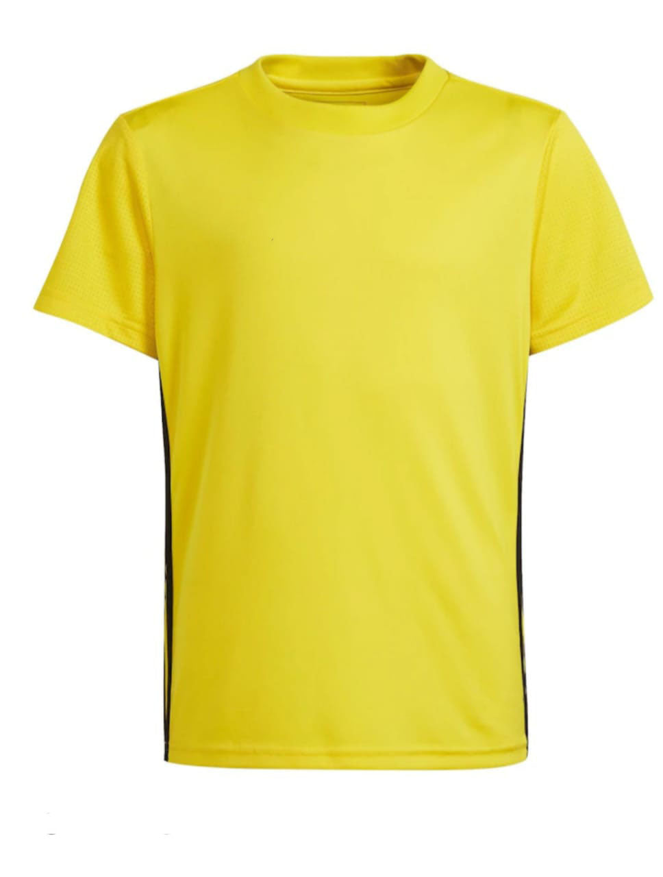 Men's Yellow Performance T-Shirt | Athletic Training Tee with Mesh Panels