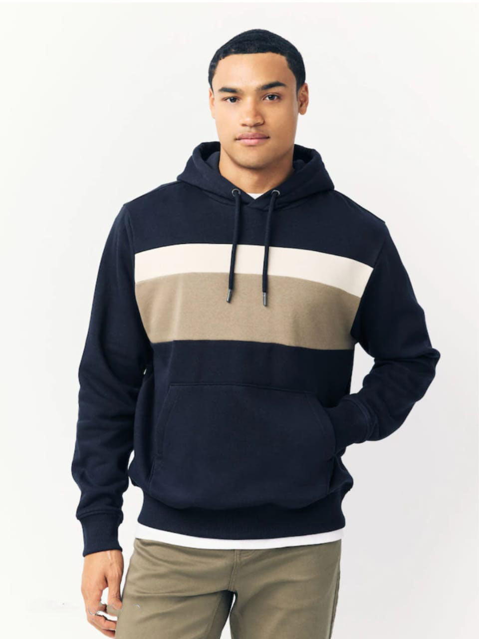 Navy Color Block Hoodie – Stylish Streetwear Essential | ChooseFirstIndustry