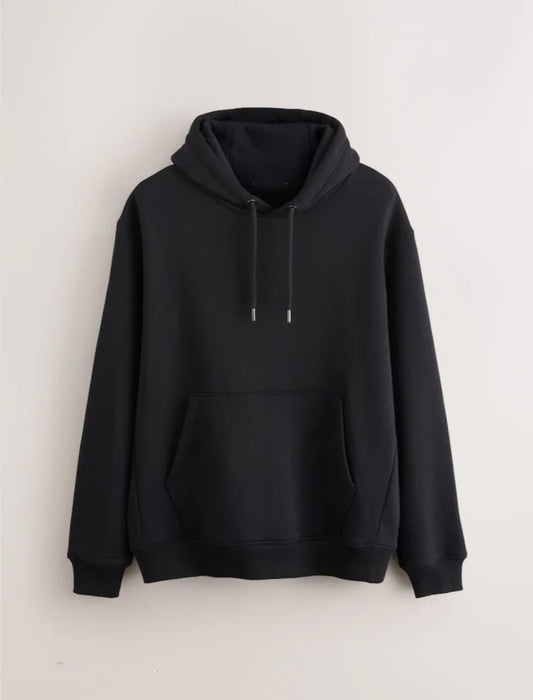 Classic Black Pullover Hoodie – Premium Cotton Blend | ChooseFirstIndustry