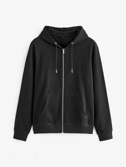 Classic Black Zip-Up Hoodie – Everyday Essential | ChooseFirstIndustry