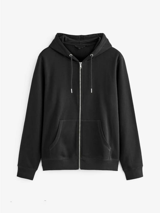 Classic Black Zip-Up Hoodie – Everyday Essential | ChooseFirstIndustry