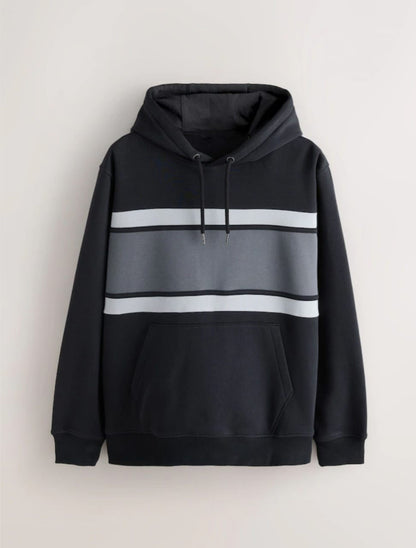 Men’s Striped Color-Block Hoodie – Street Essential by ChooseFirstIndustry