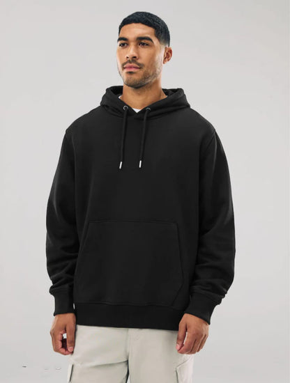 Classic Black Pullover Hoodie – Premium Cotton Blend | ChooseFirstIndustry