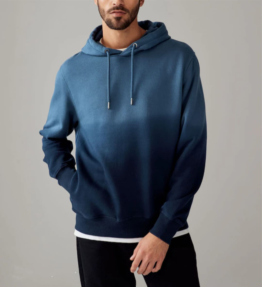 Men's Gradient Blue Ombre Hoodie – Cozy Streetwear by ChooseFirstIndustry